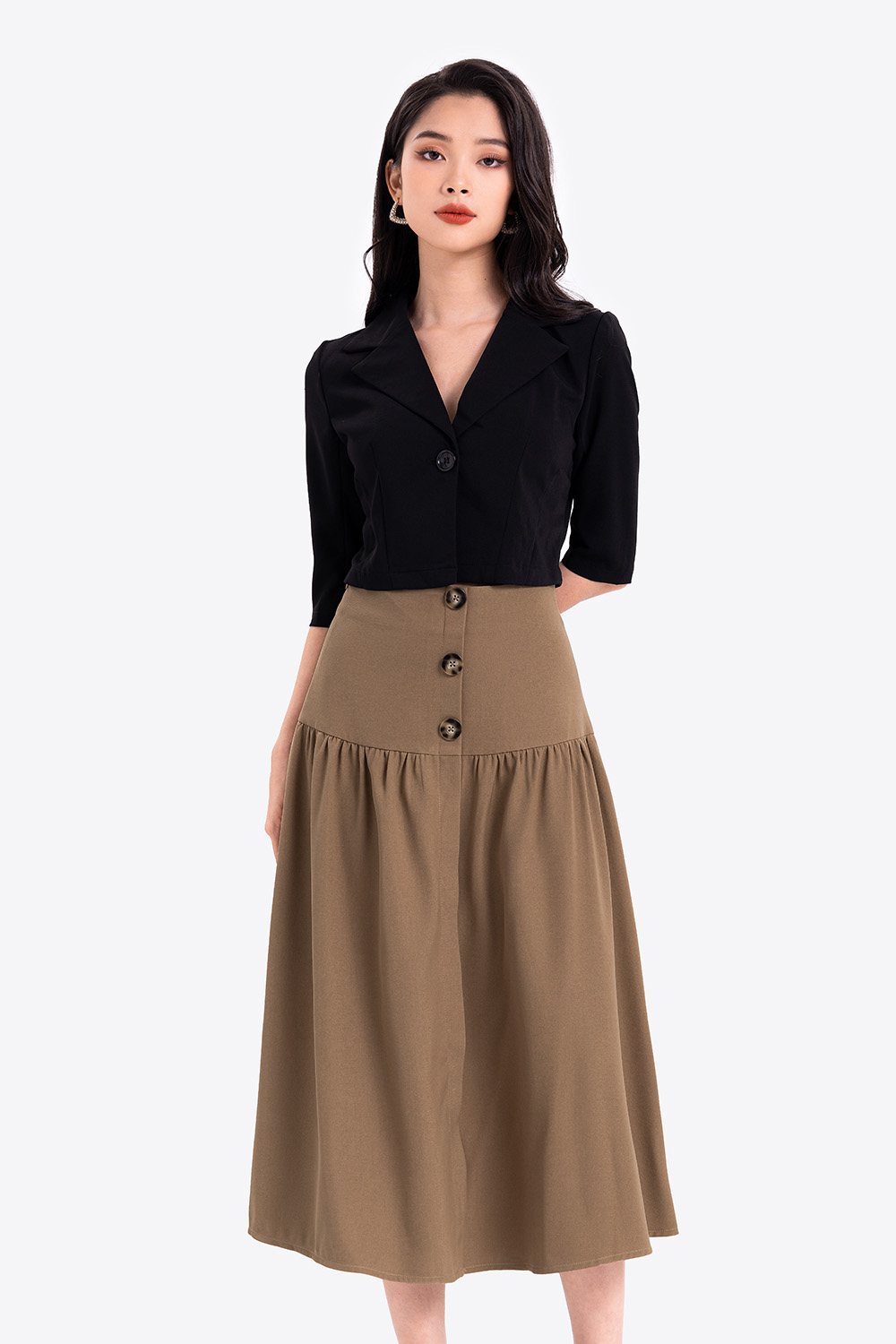 Áo khoác nữ blazer ngắn tay lỡ 