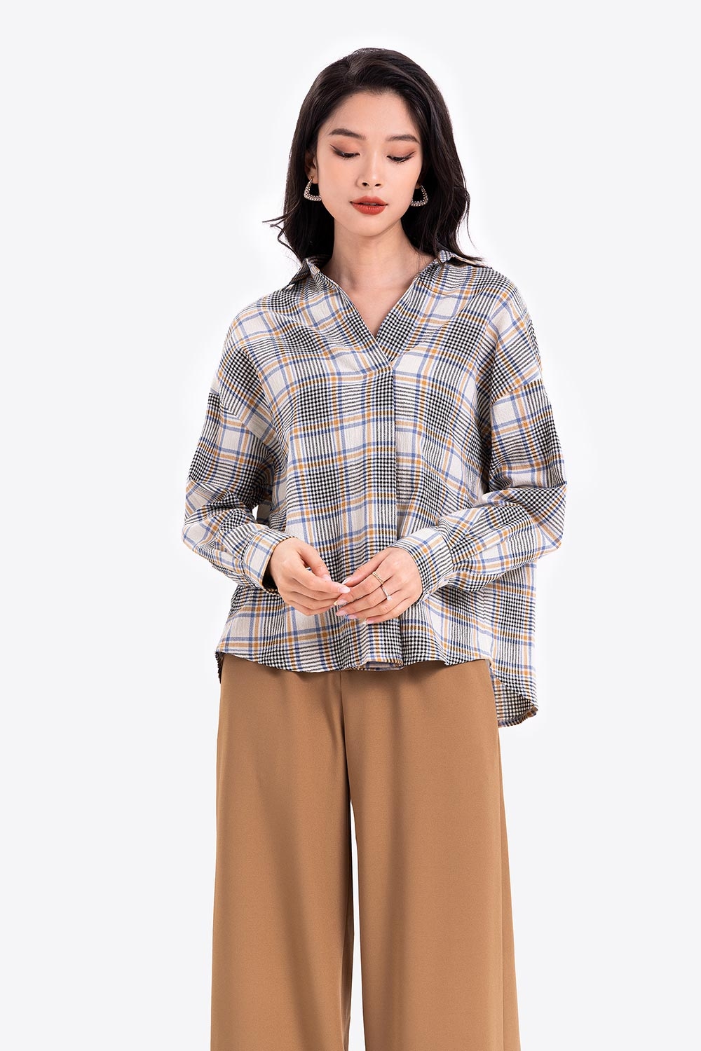 Áo sơ mi kiểu hàn quốc tay dài 