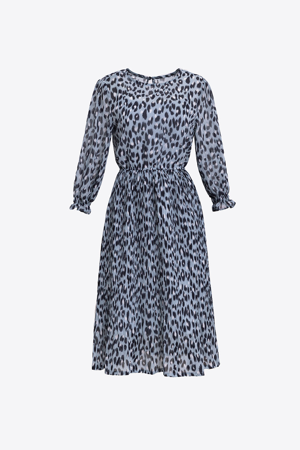 Đầm công sở dáng xòe dập ly 