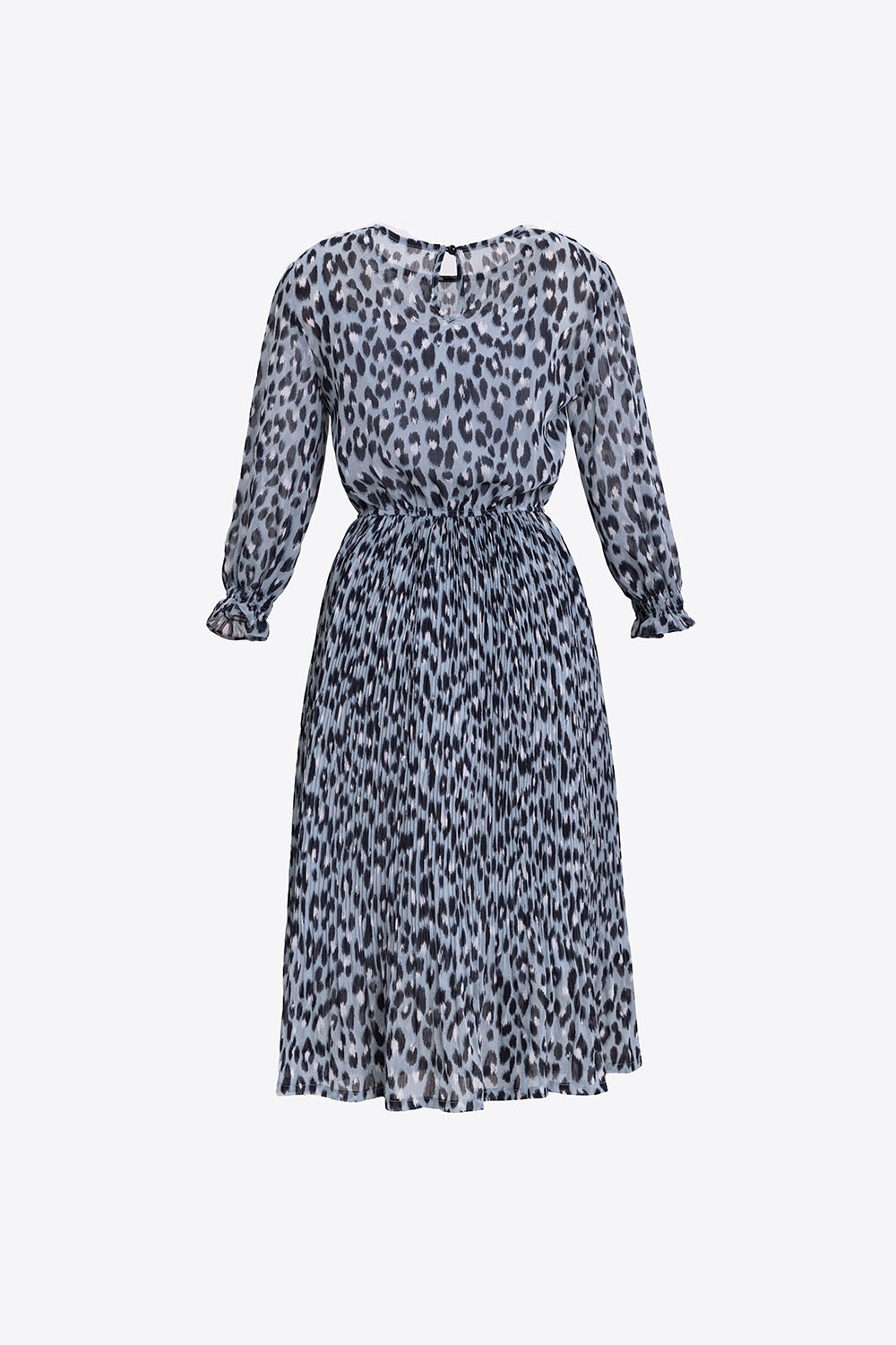 Đầm công sở dáng xòe dập ly 