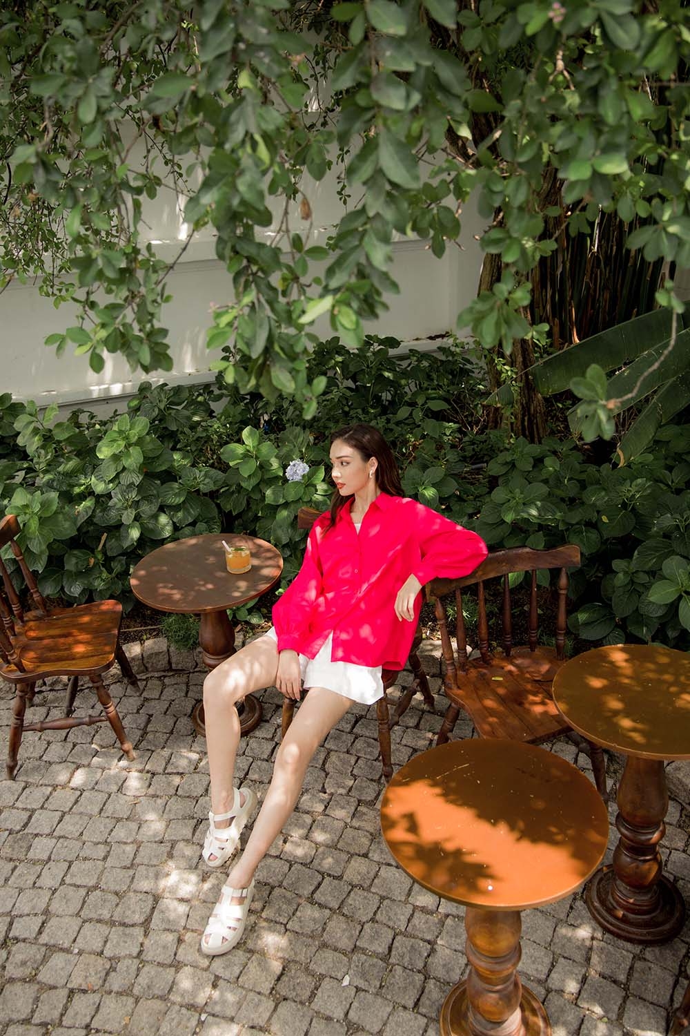 Áo sơ mi nữ hàn quốc màu hồng 