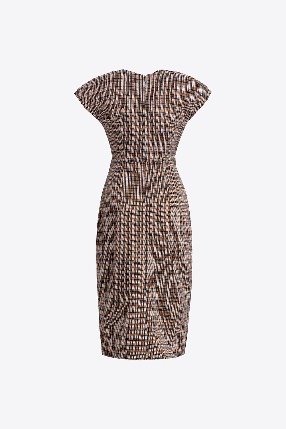 Đầm ôm công sở họa tiết xoắn eo 