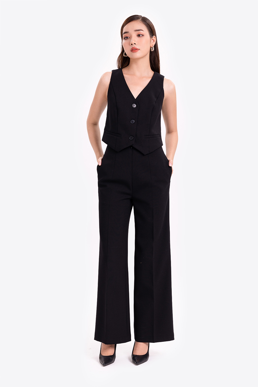 Áo gile nữ dáng ngắn