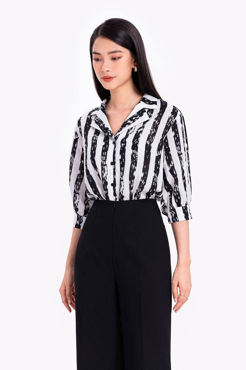 Áo sơ mi nữ công sở kẻ sọc 