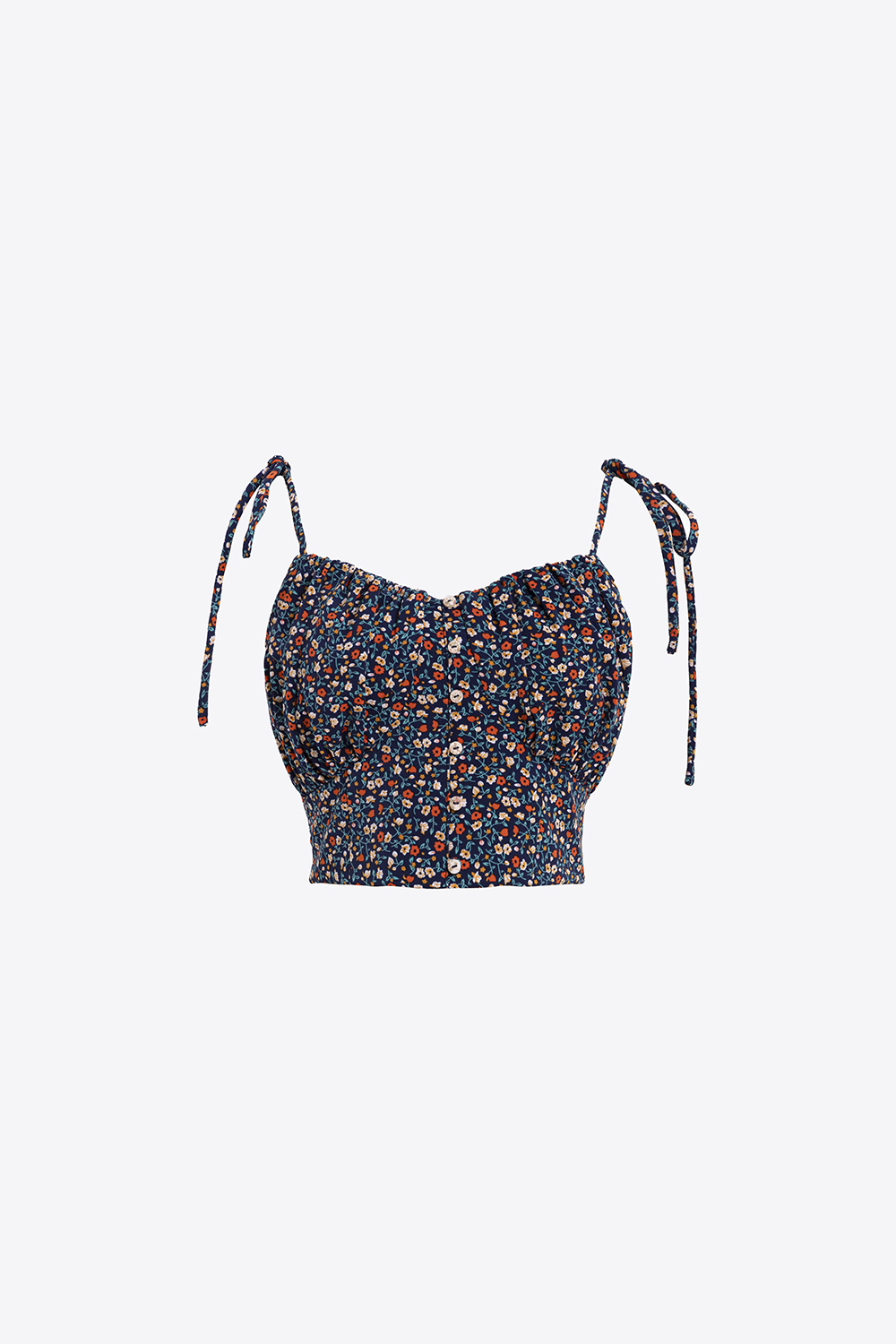 Áo hai dây croptop họa tiết hoa 