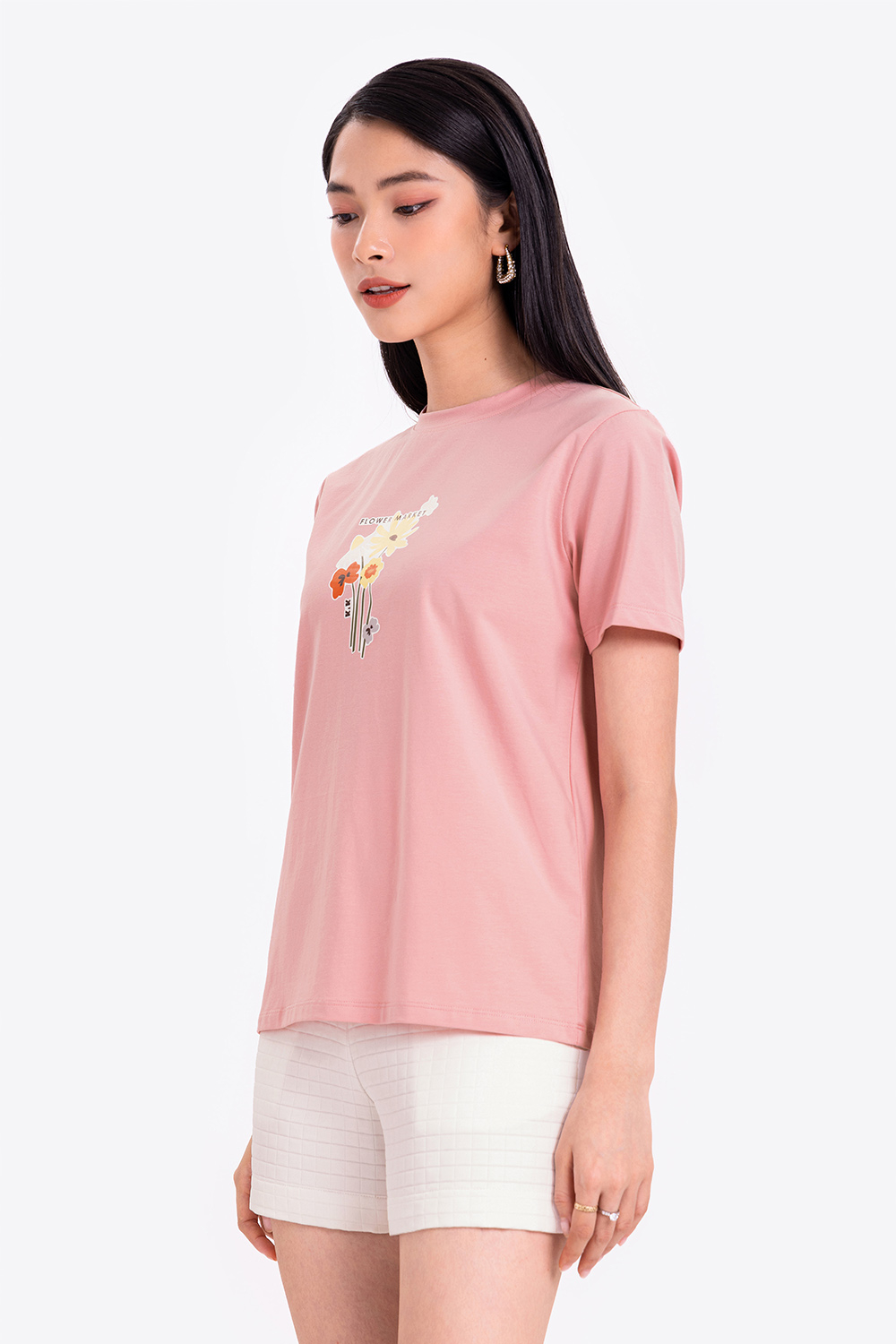 Áo thun nữ in họa tiết hoa 