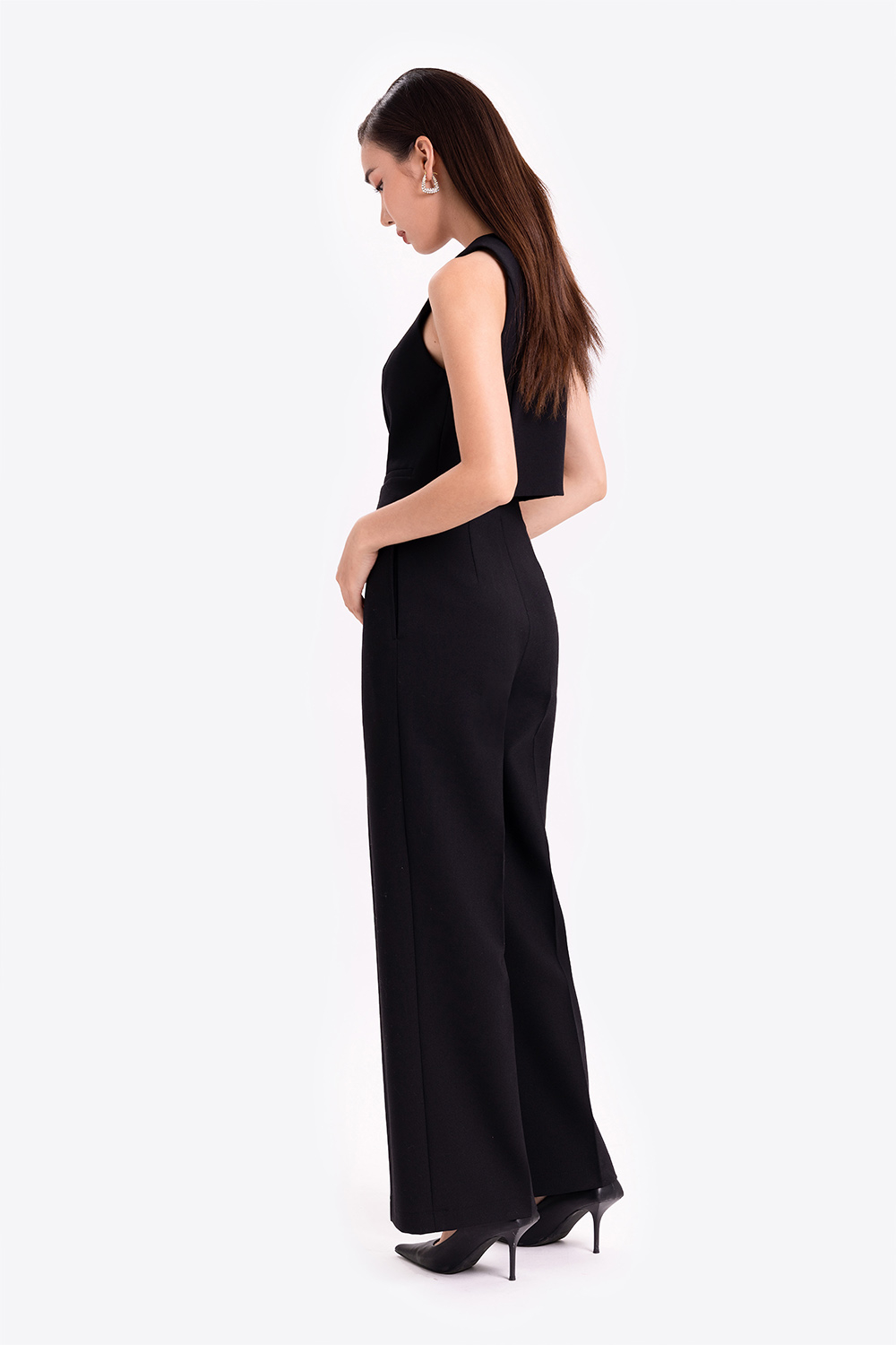 Quần công sở đen ống đứng