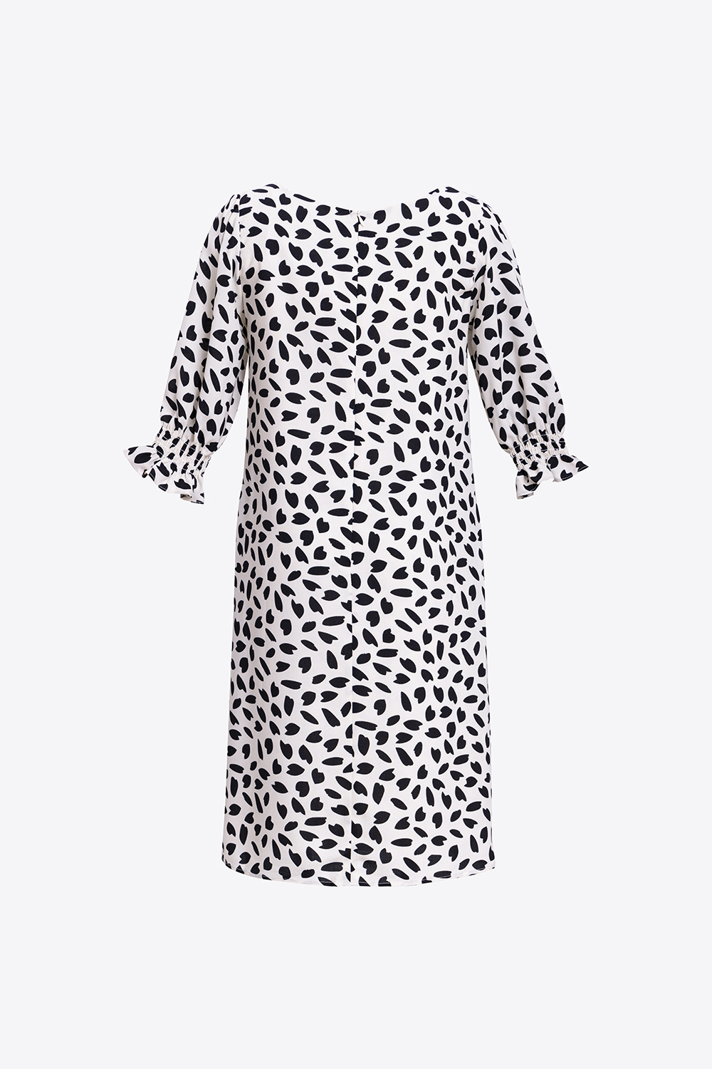 Đầm suông công sở họa tiết tay lỡ 