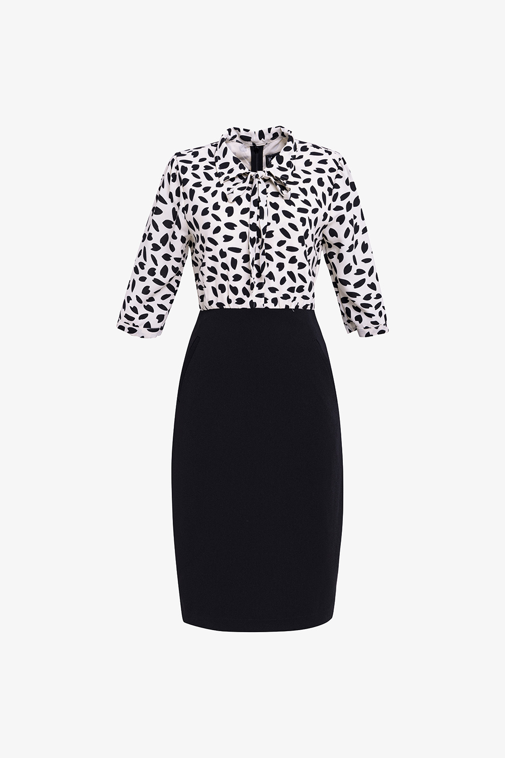 Đầm ôm công sở phối họa tiết 