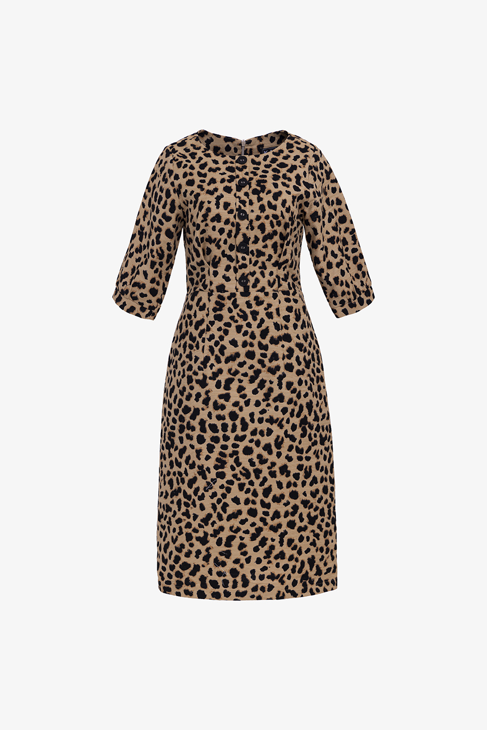 Đầm công sở dáng ôm họa tiết da beo 