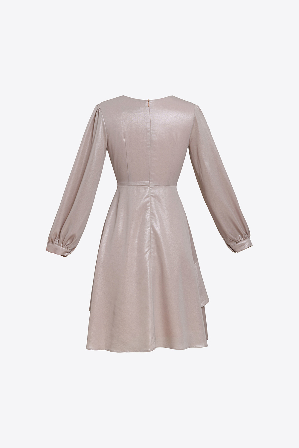 Đầm lụa dự tiệc dáng xòe tùng đắp chéo