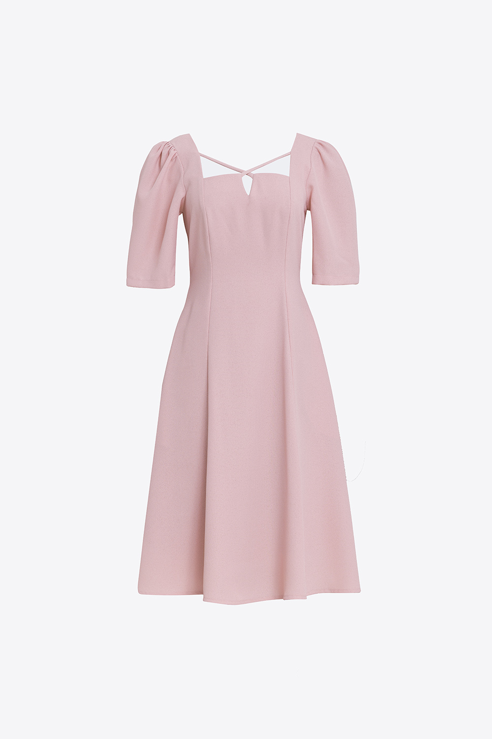 Đầm công sở nữ dáng xòe tay lỡ 