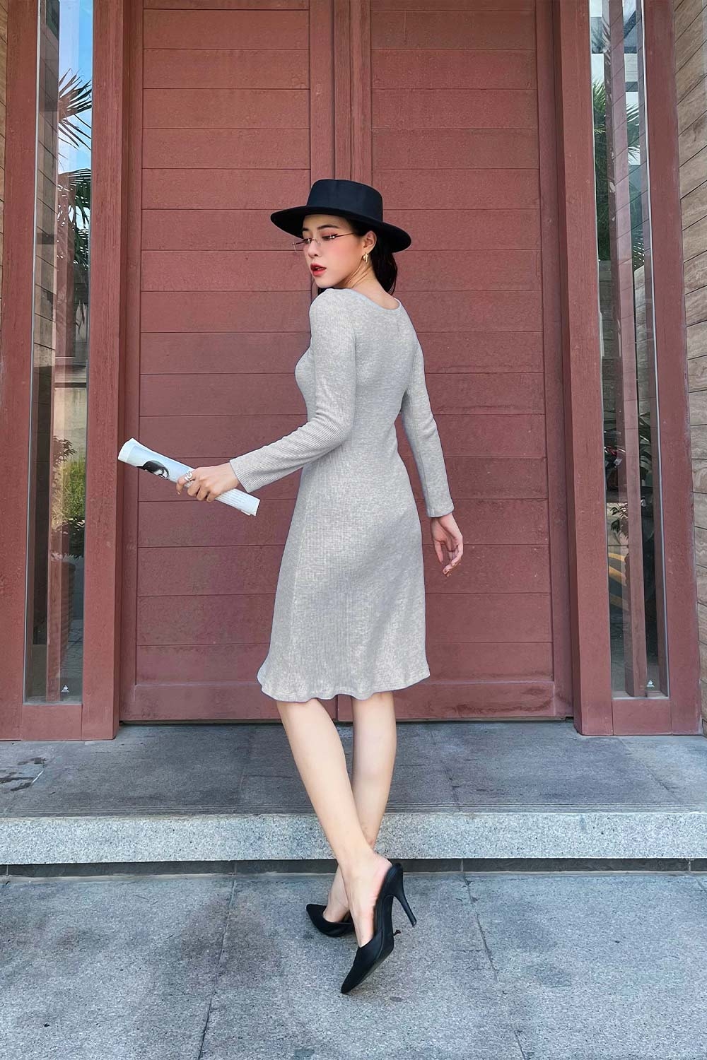 Đầm thun ôm body cut-out