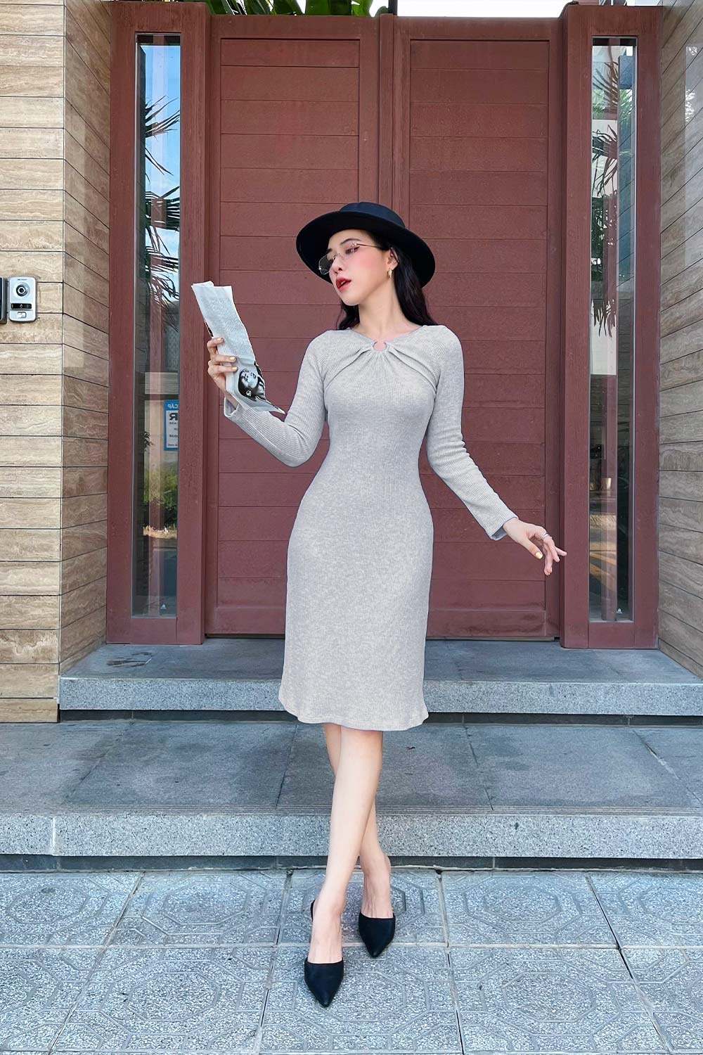 Đầm thun ôm body cut-out