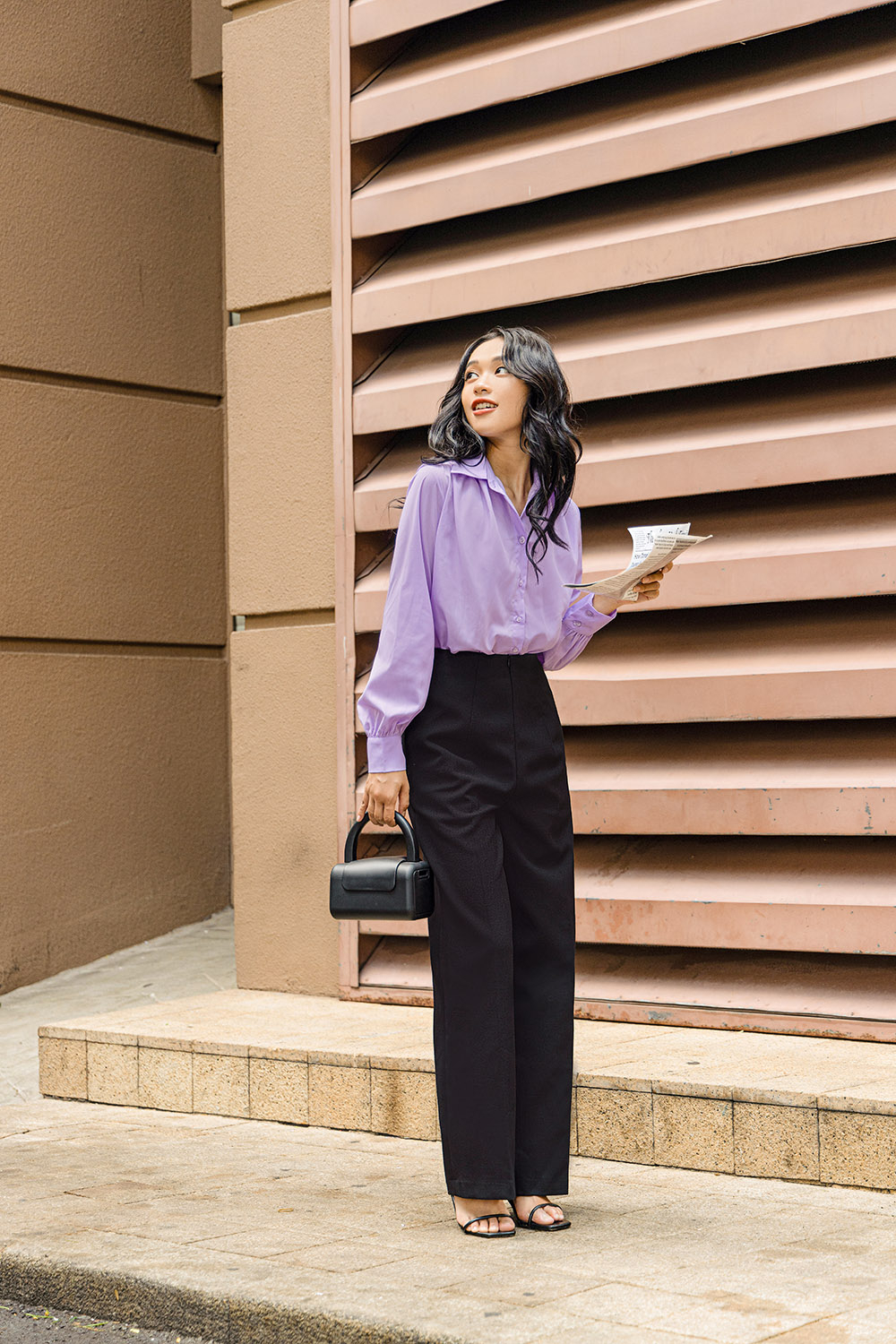 Quần công sở đen ống đứng