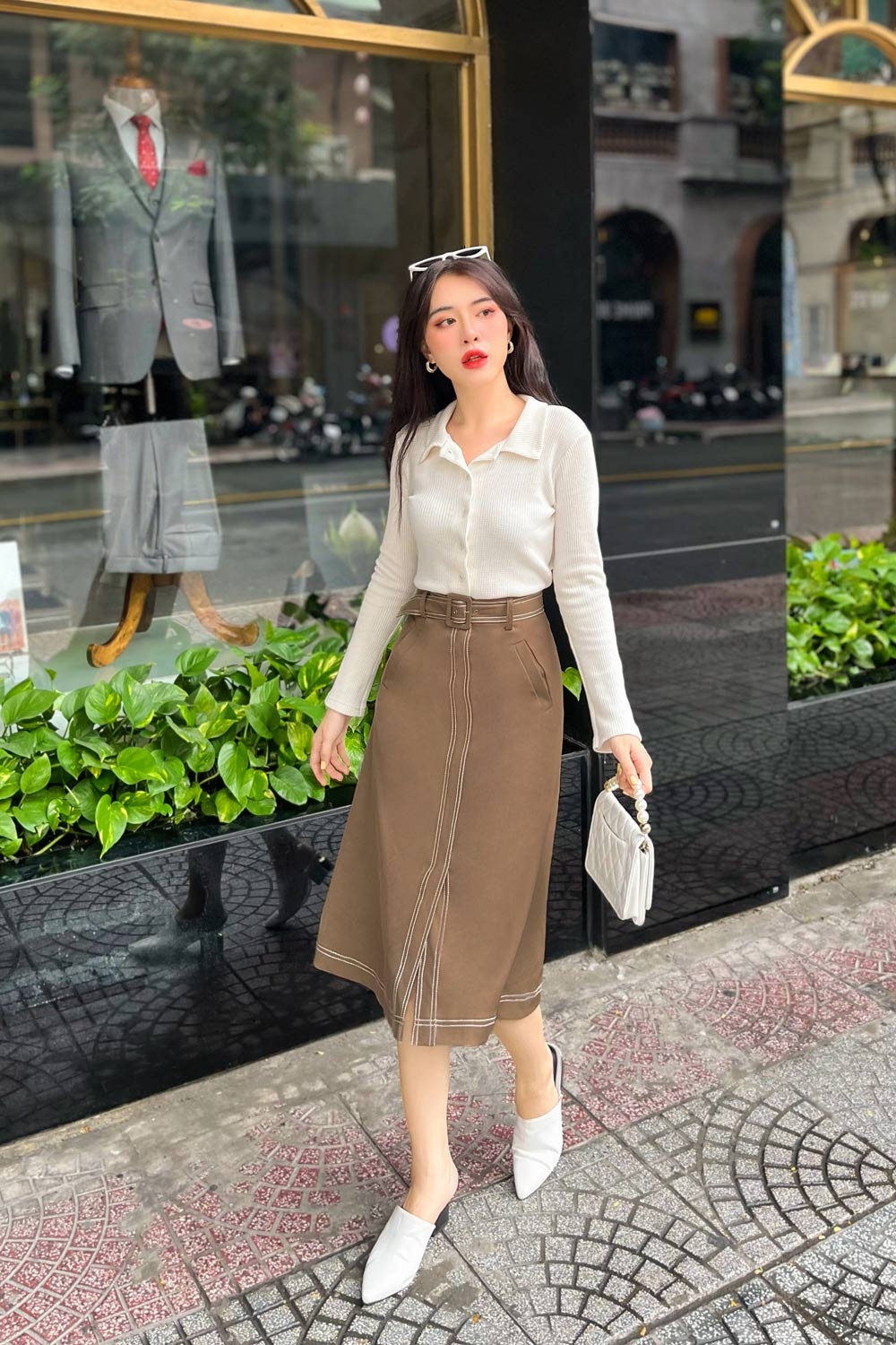 Chân váy chữ a dài qua gối  Ho Chi Minh City