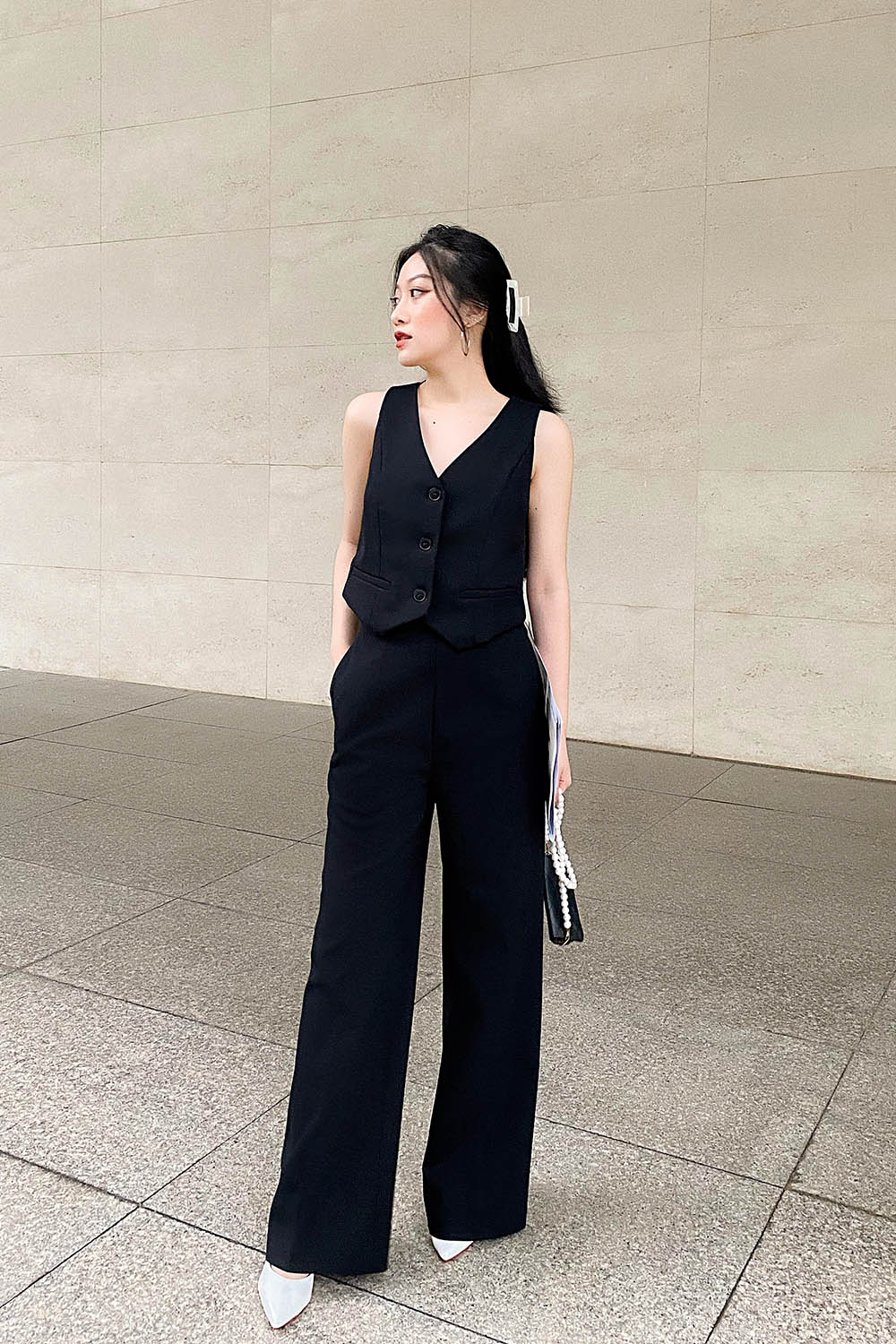 Áo gile nữ dáng ngắn