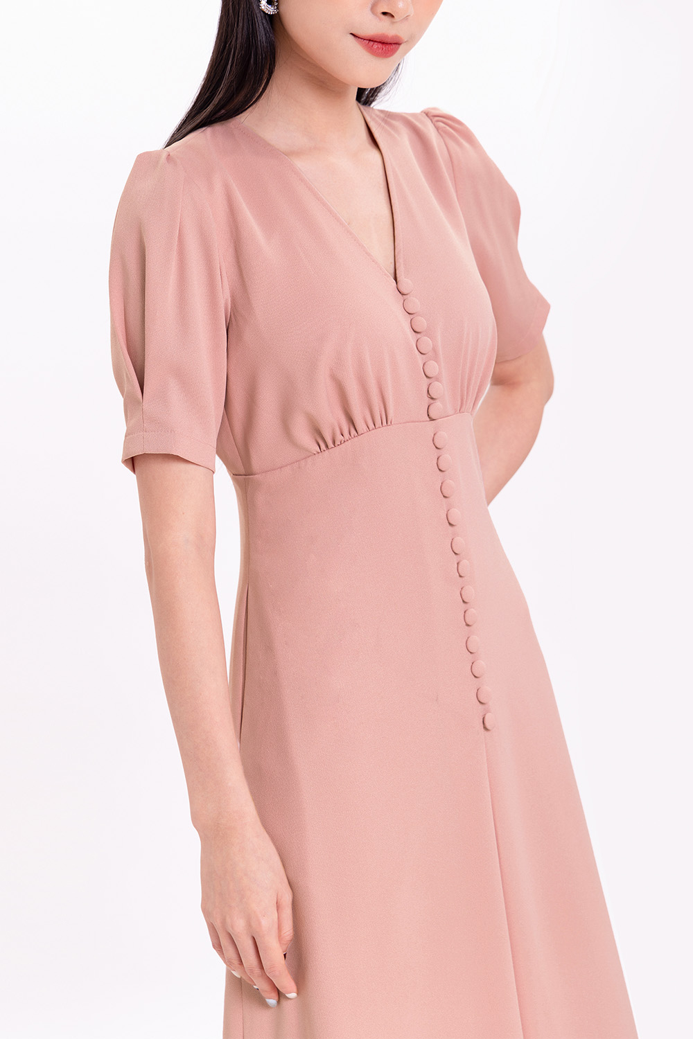 Đầm chữ A công sở dáng dài qua gối 