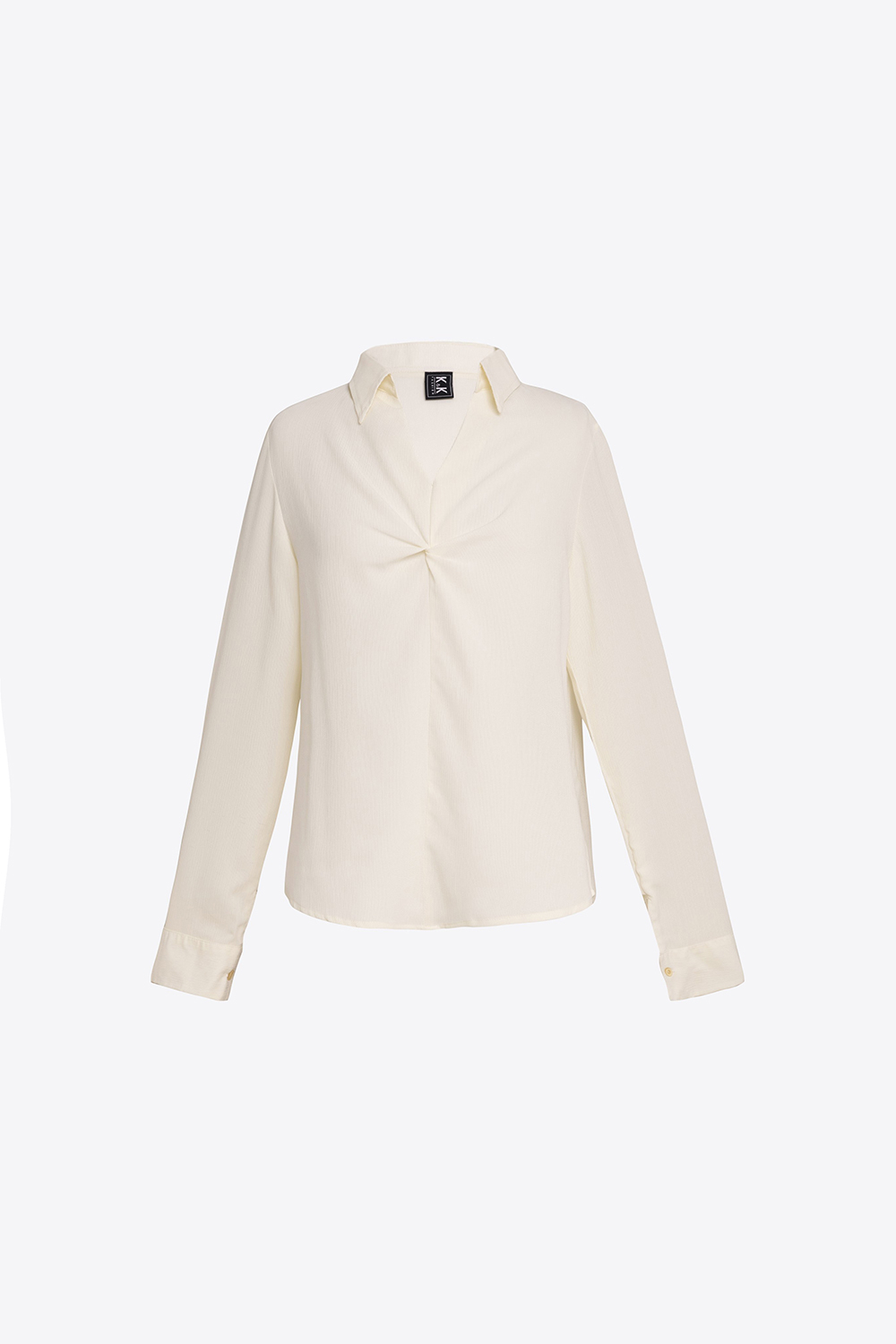 Áo sơ mi nữ công sở dài tay nhấn ngực 