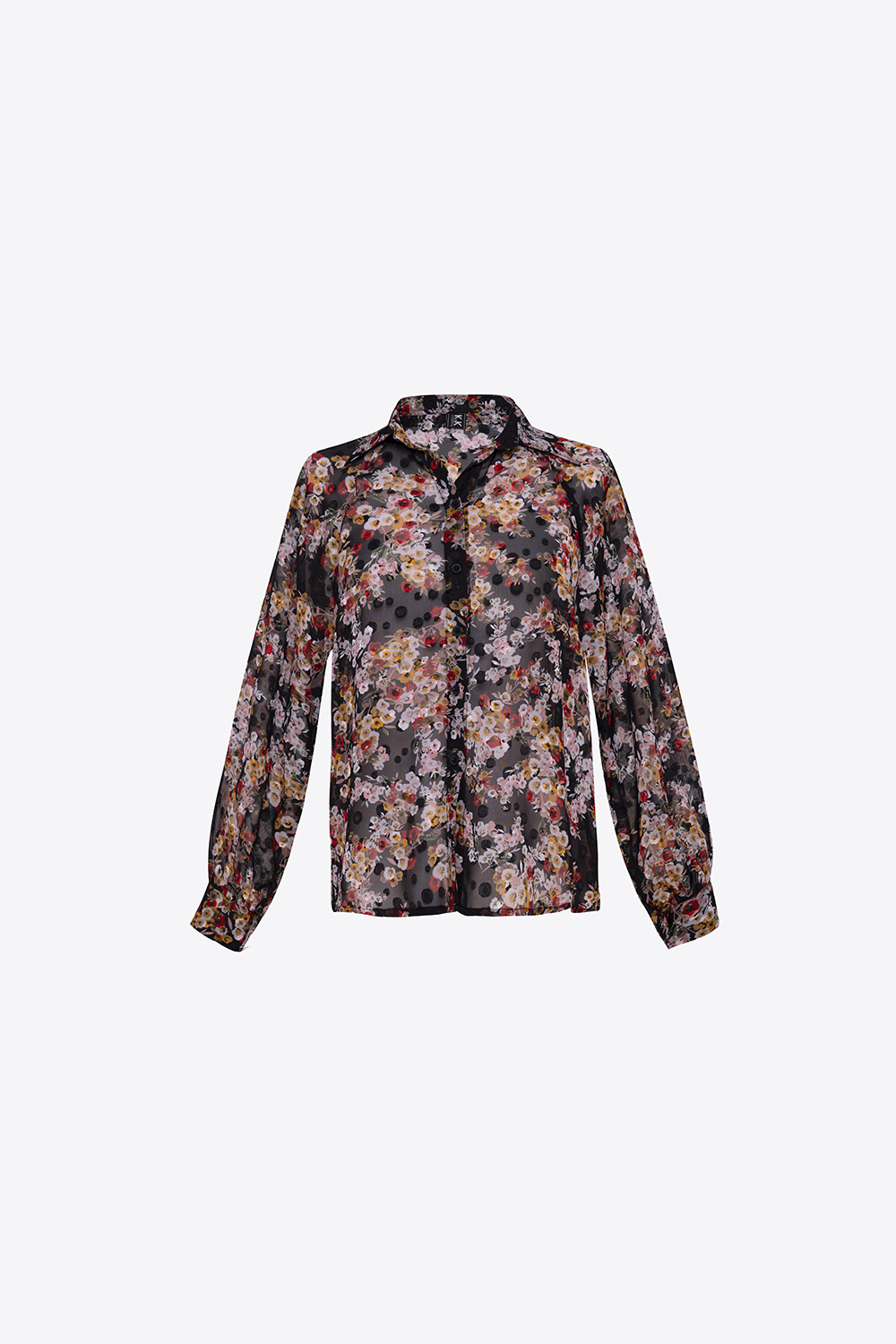 Áo sơ mi họa tiết hoa tay dài 