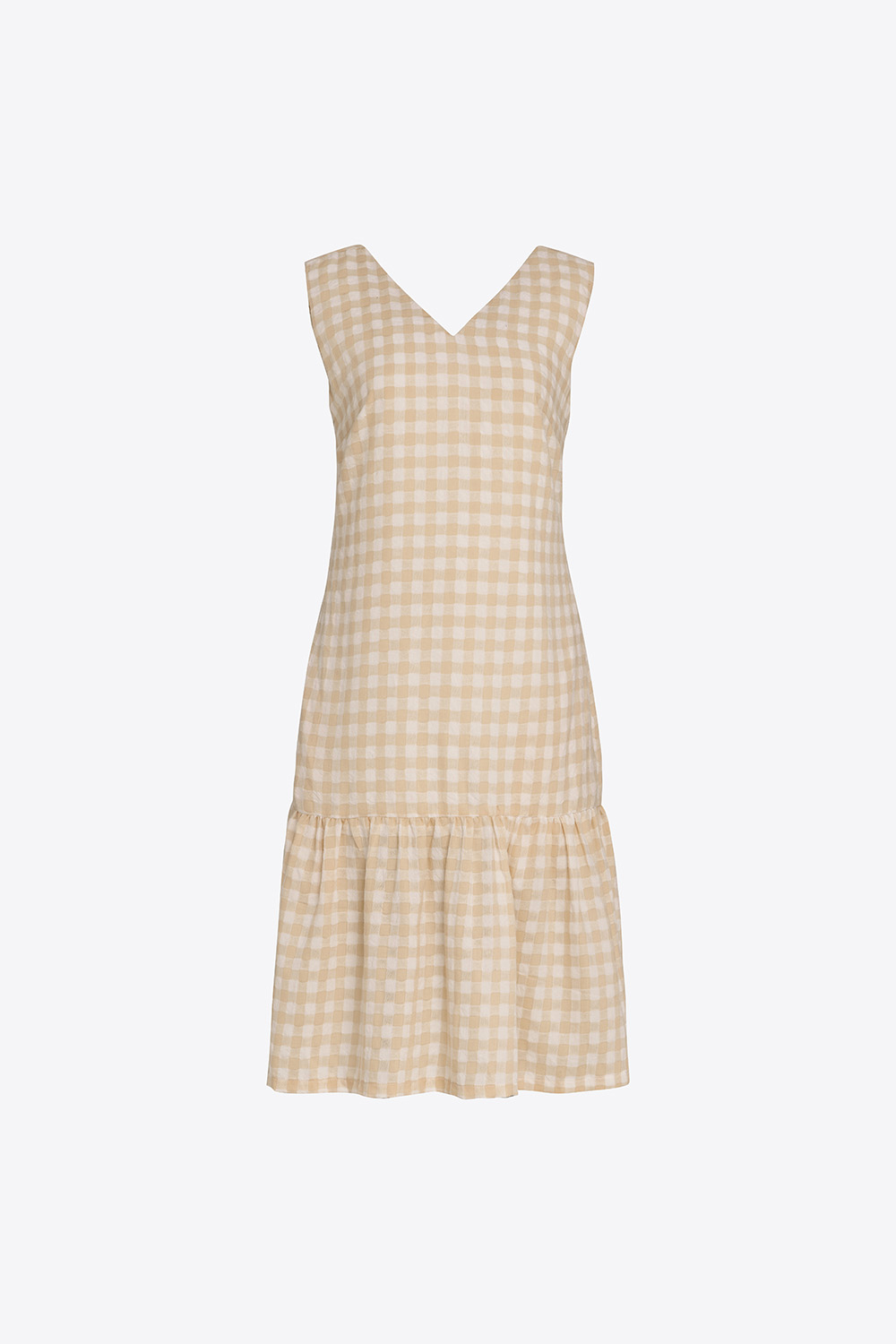 Đầm suông đuôi cá họa tiết gingham