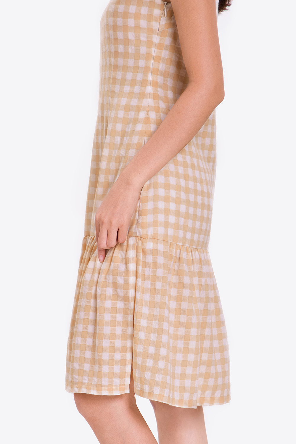 Đầm suông đuôi cá họa tiết gingham
