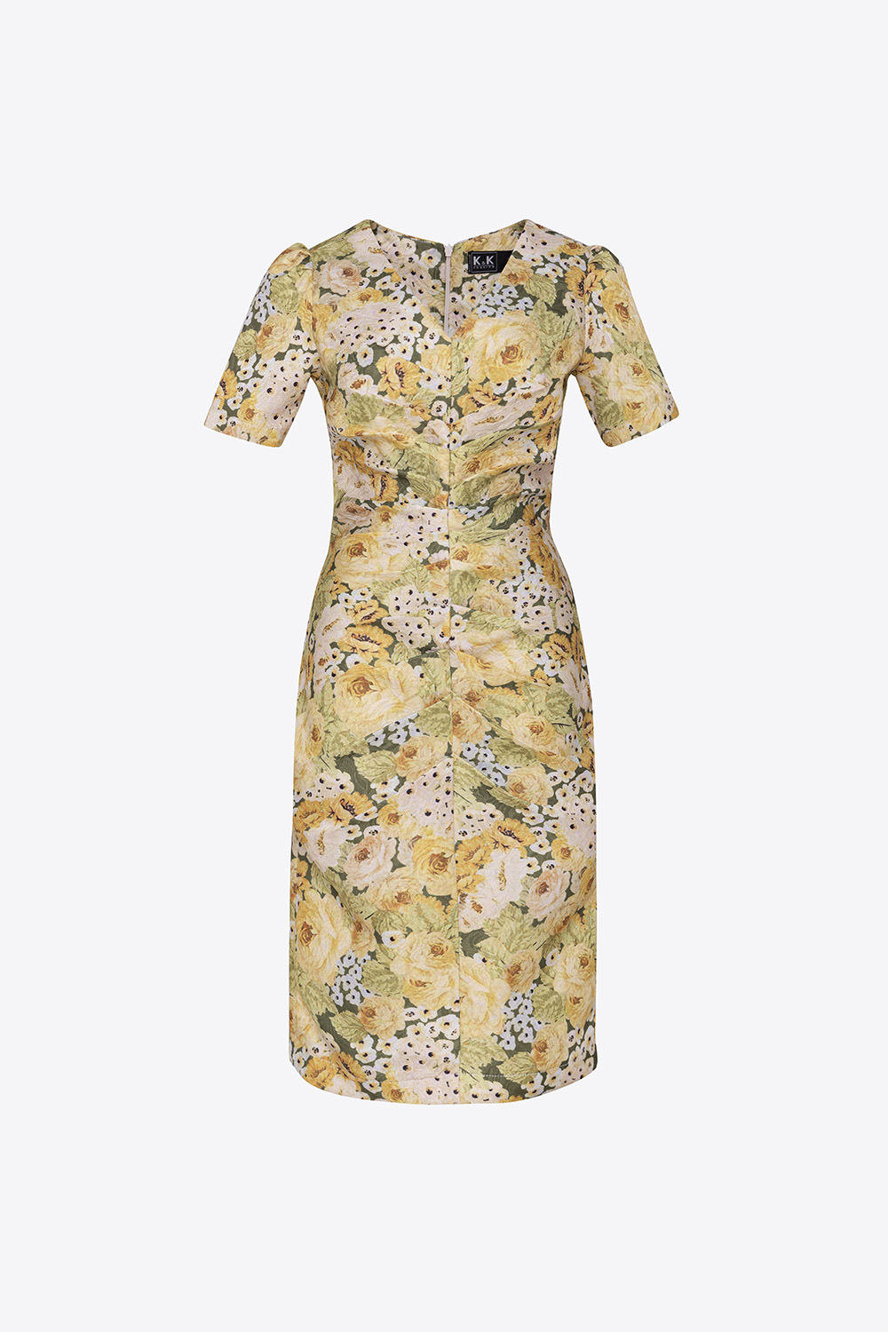 Đầm hoa công sở dáng ôm nhẹ 