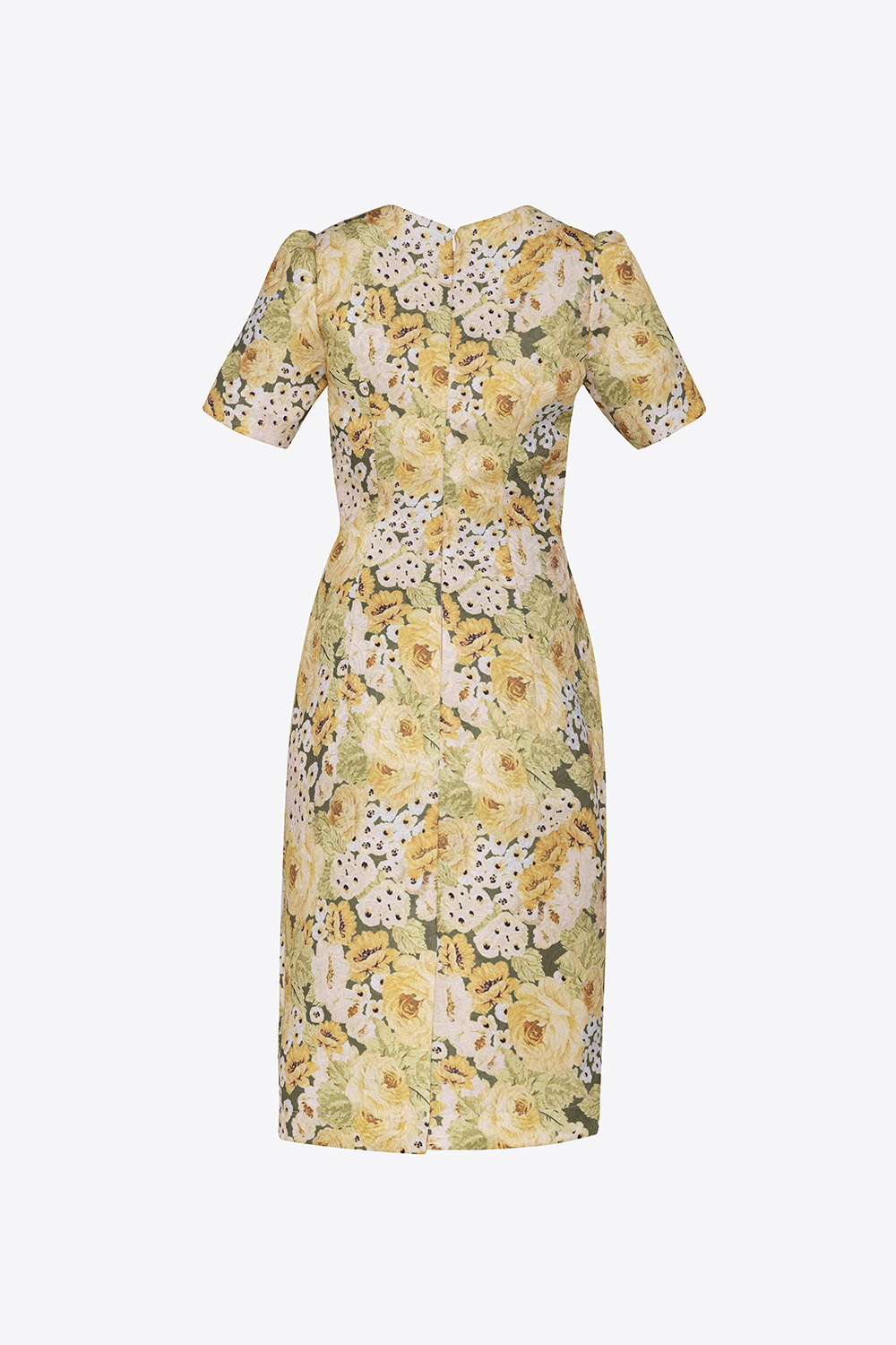 Đầm hoa công sở dáng ôm nhẹ 