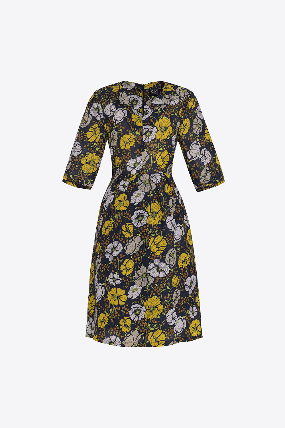 Đầm hoa công sở nữ dáng chữ A 