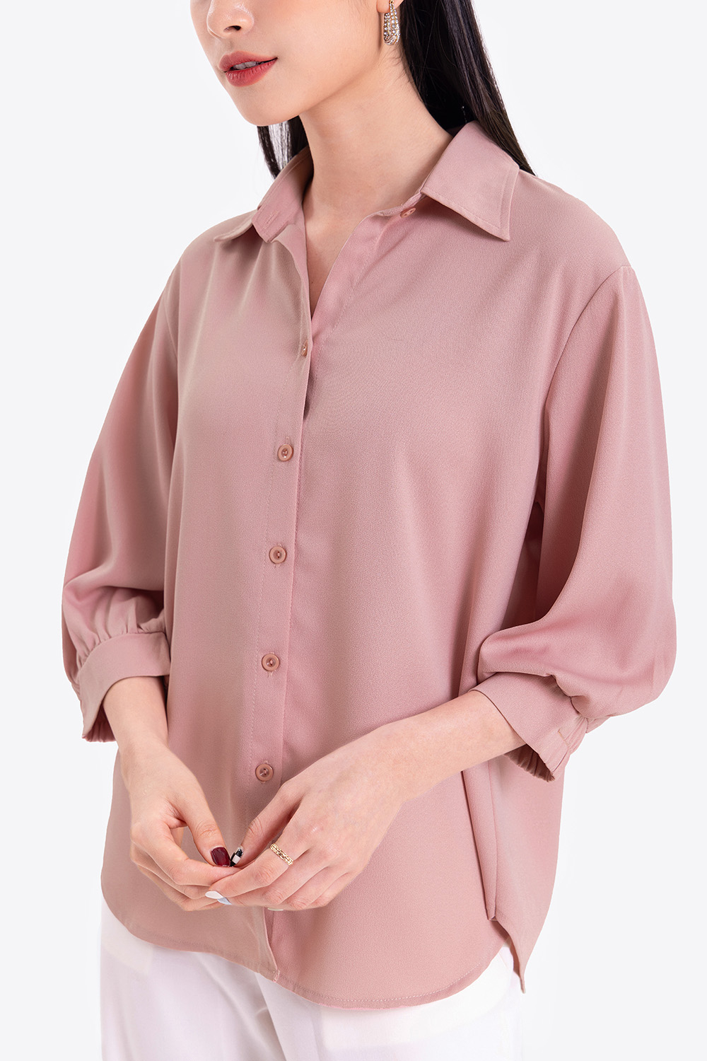 Áo sơ mi công sở xếp ly 