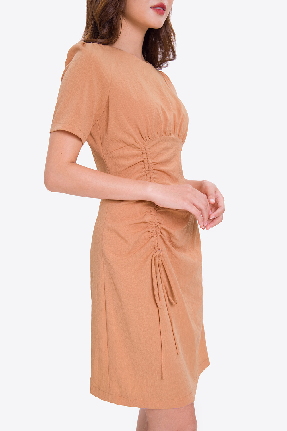 Đầm công sở nữ dáng chữ A rút dây 