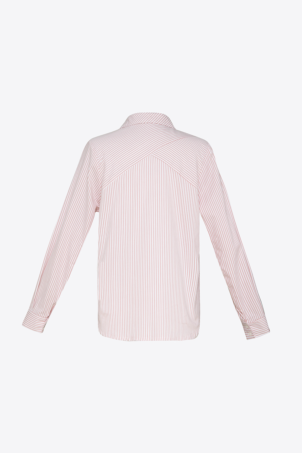 Áo sơ mi nữ công sở sọc hồng trắng 