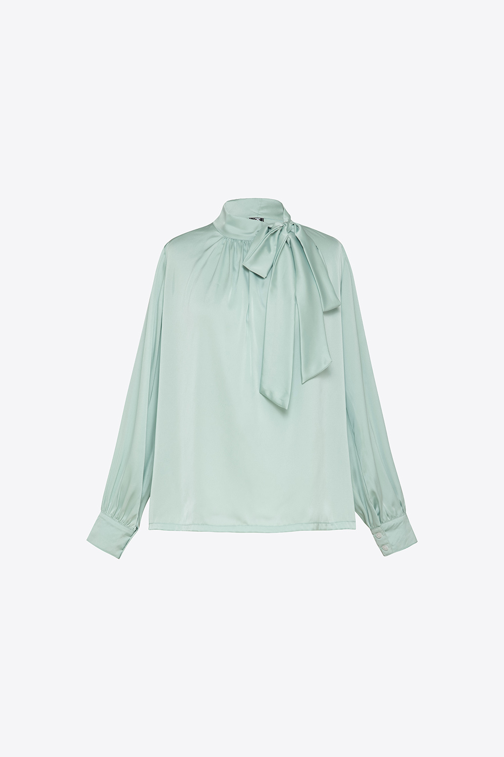 Áo sơ mi công sở tay dài cổ phối nơ 