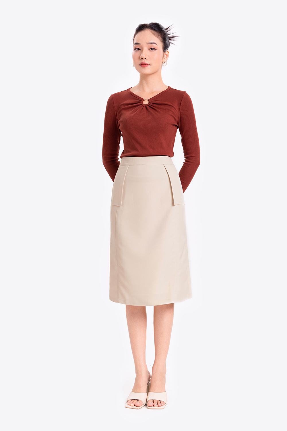 Áo thun nữ ôm body dài tay 