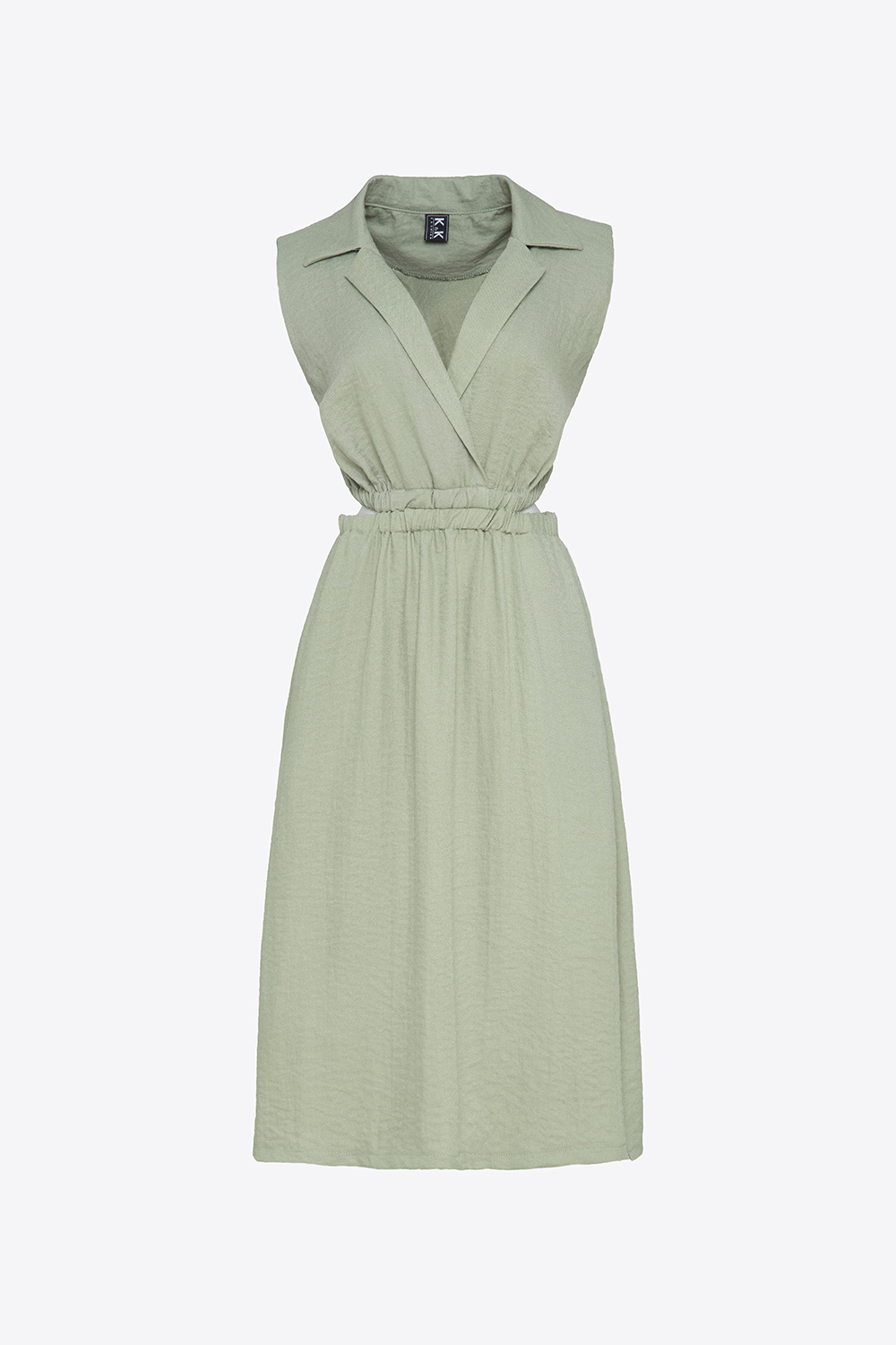 Đầm chữ A eo bo chun cut-out 