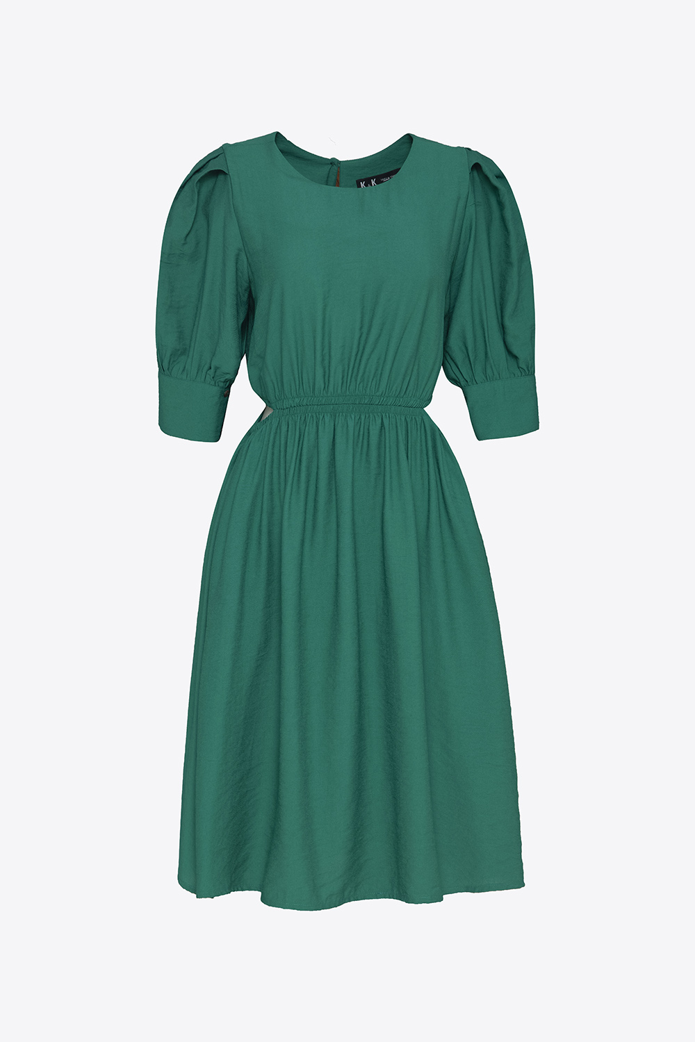 Đầm xòe tay lỡ eo cut-out bo thun 