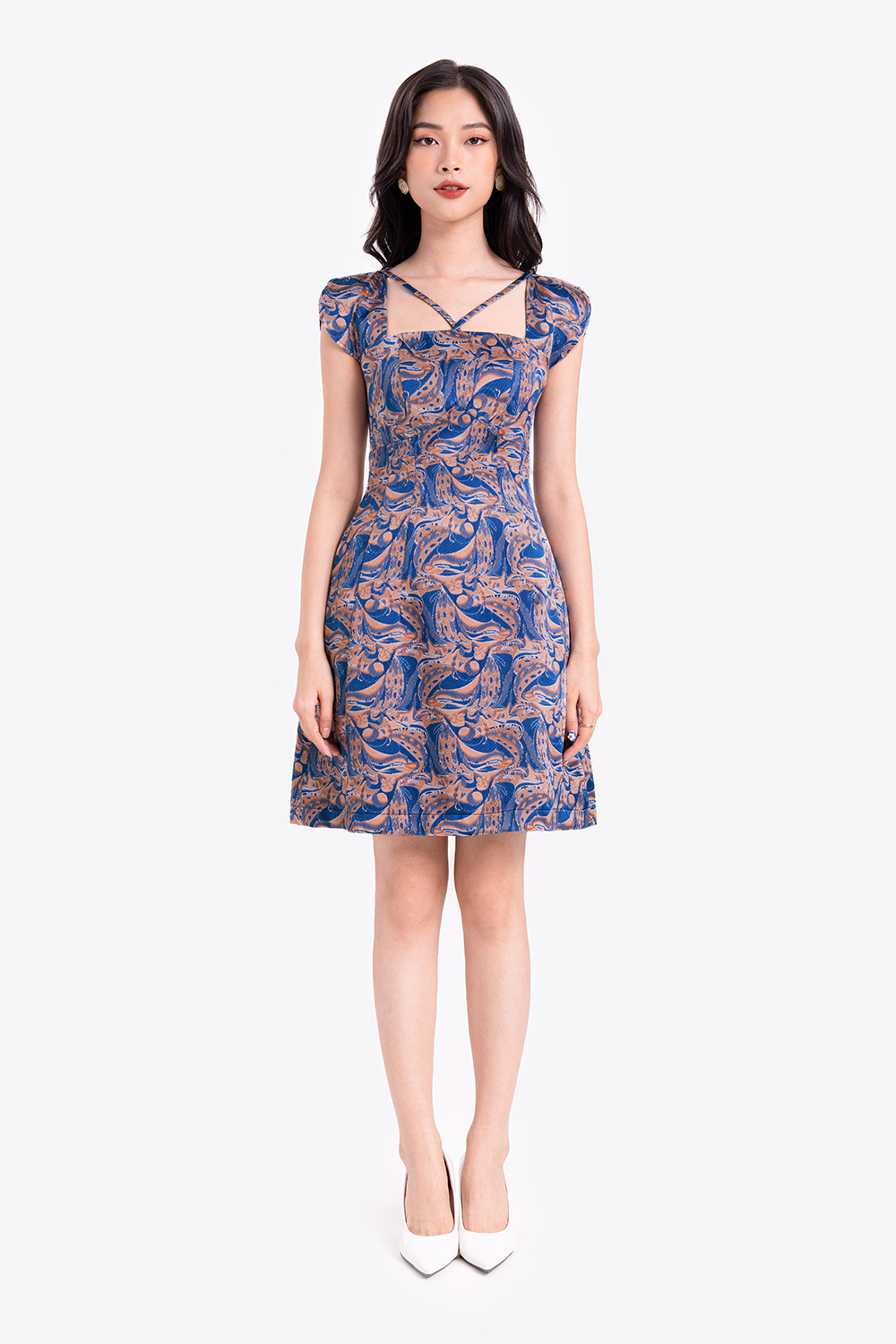 Đầm dự tiệc vải tafta sang trọng 