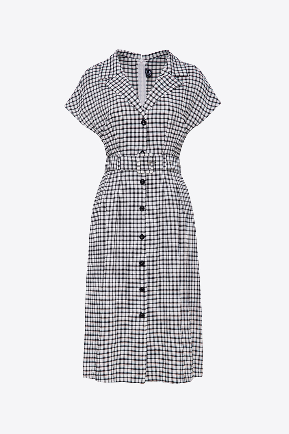 Đầm sơ mi caro nữ công sở 