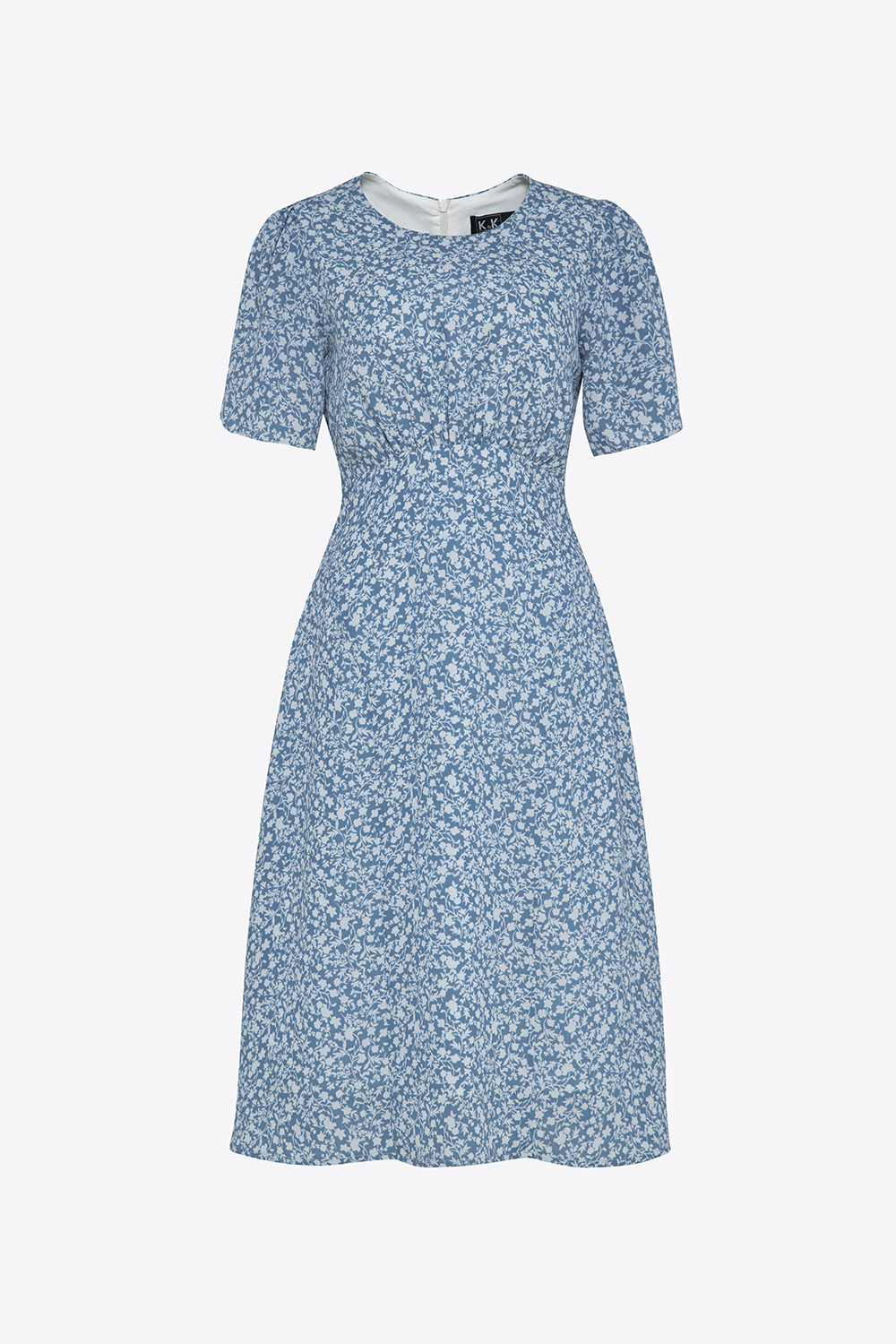 Đầm hoa nhí dáng chữ A eo cao 