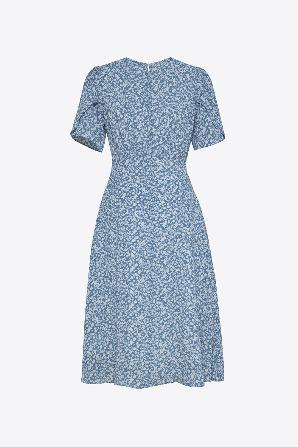 Đầm hoa nhí dáng chữ A eo cao 