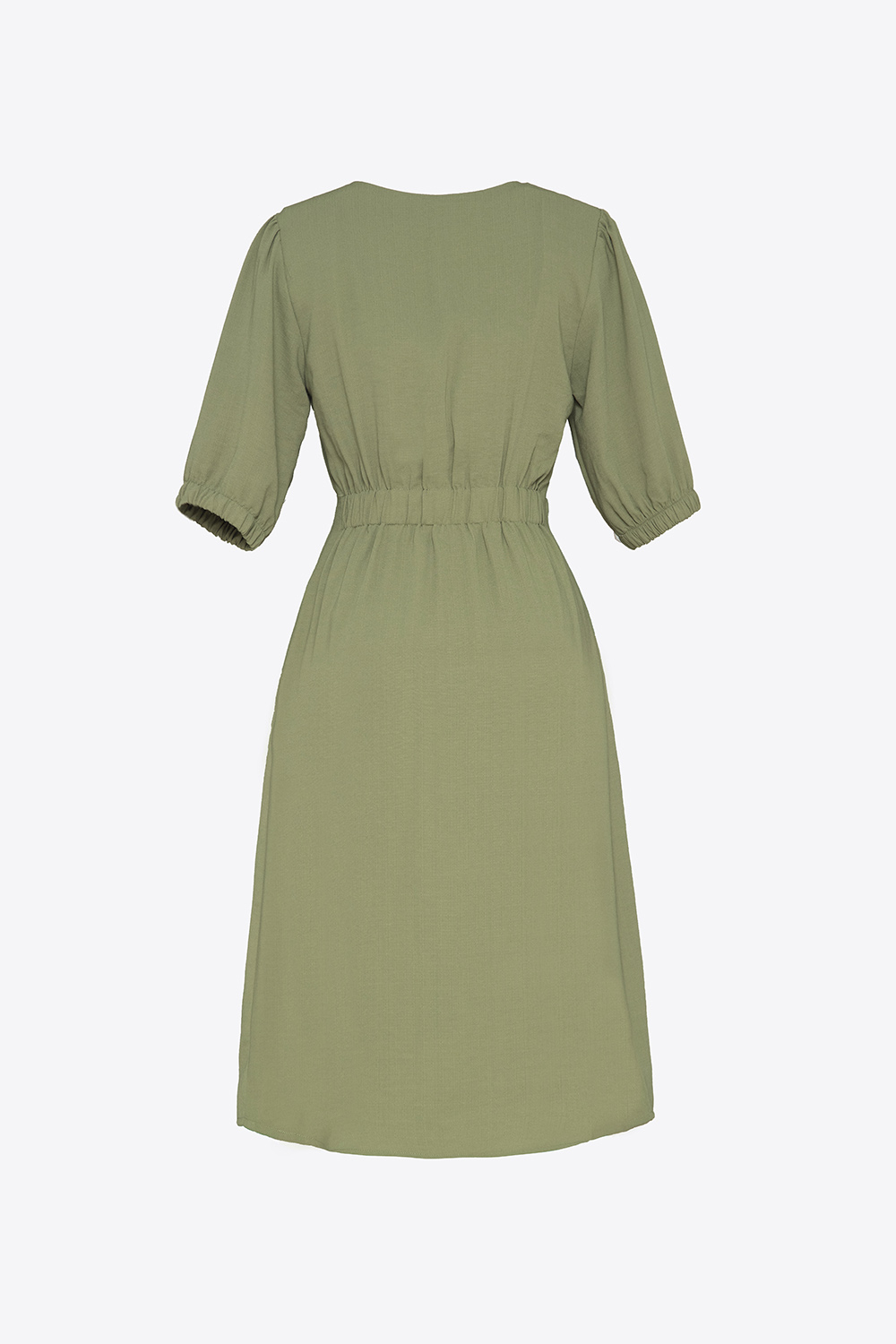 Đầm công sở chữ A phối nút 