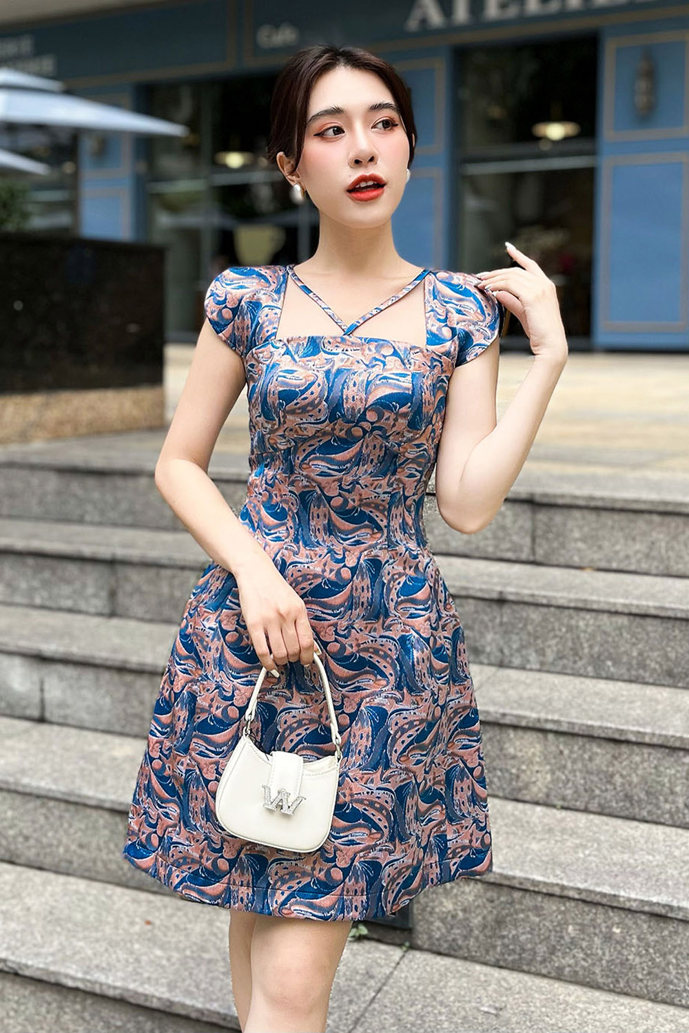 Váy xoè xếp ly vải tafta hoa hồng V170 tại Hải Phòng | Summer dresses,  Fashion, Dress