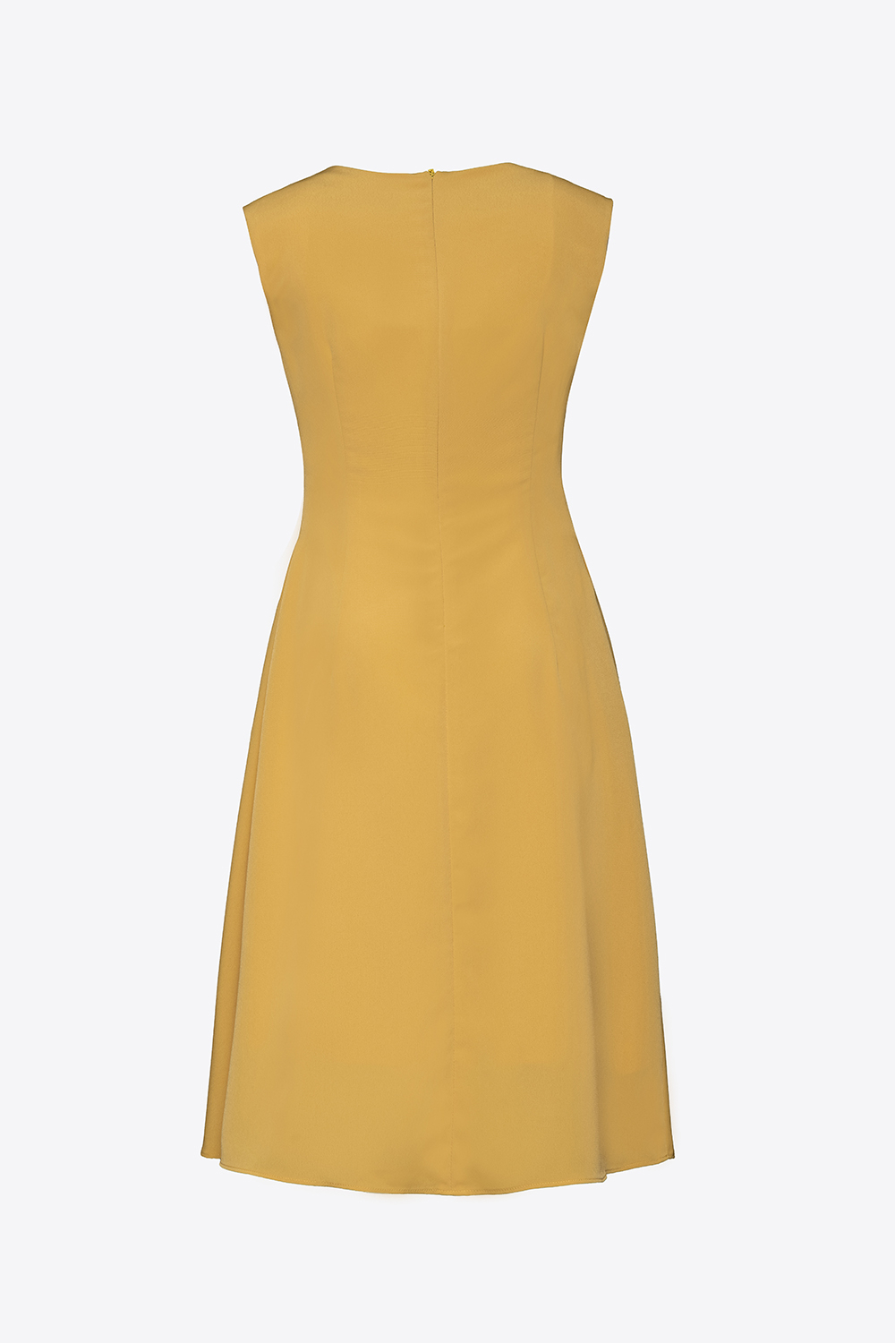 Đầm xòe xếp ly sát nách cổ V 