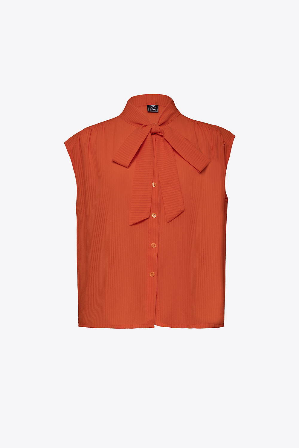 Áo sơ mi nữ cộc tay cổ thắt nơ 