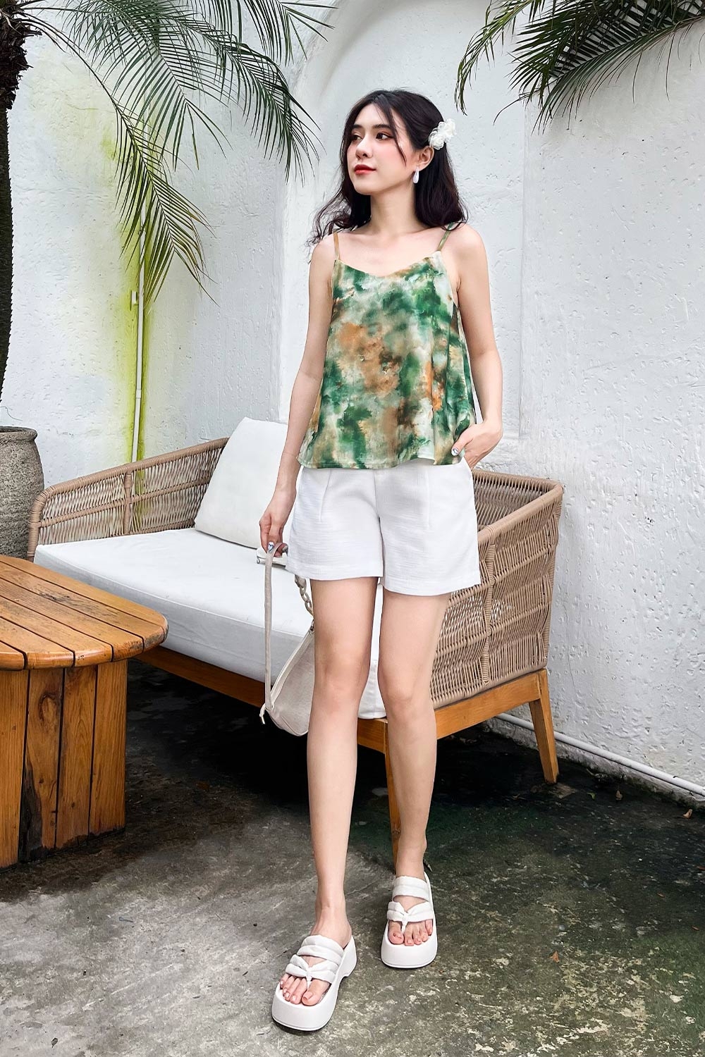 Áo hai dây họa tiết tie dye