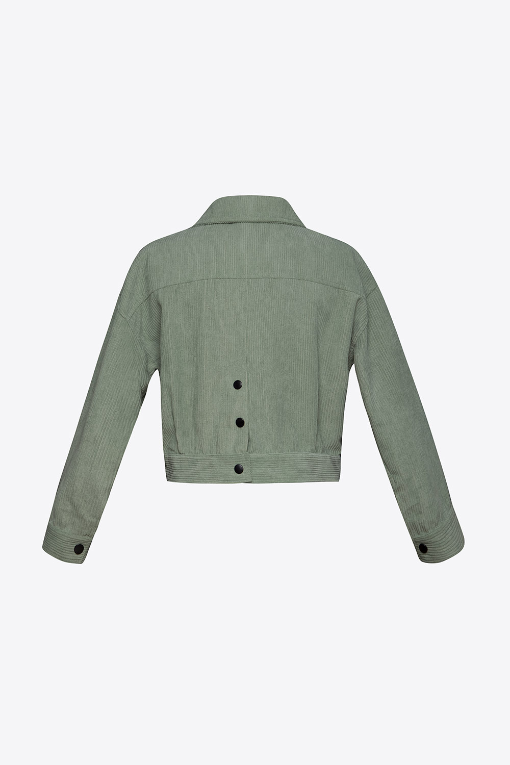 Áo khoác sơ mi lửng nữ tay dài 