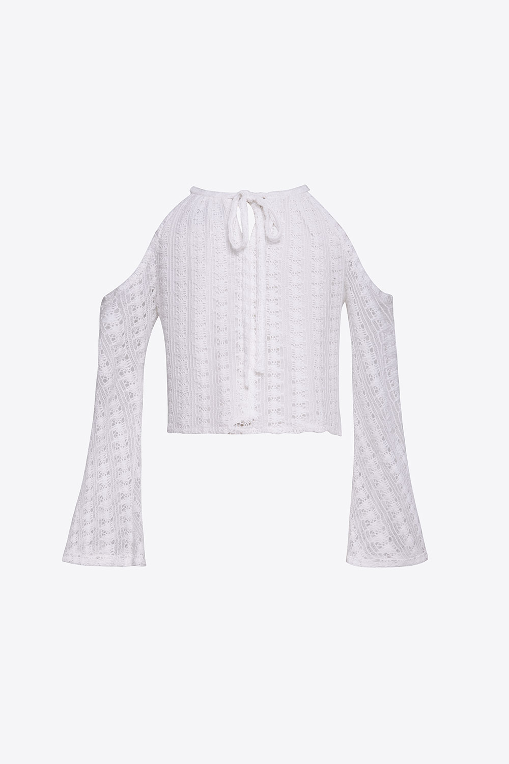 Áo kiểu tay dài cổ yếm cut out vai