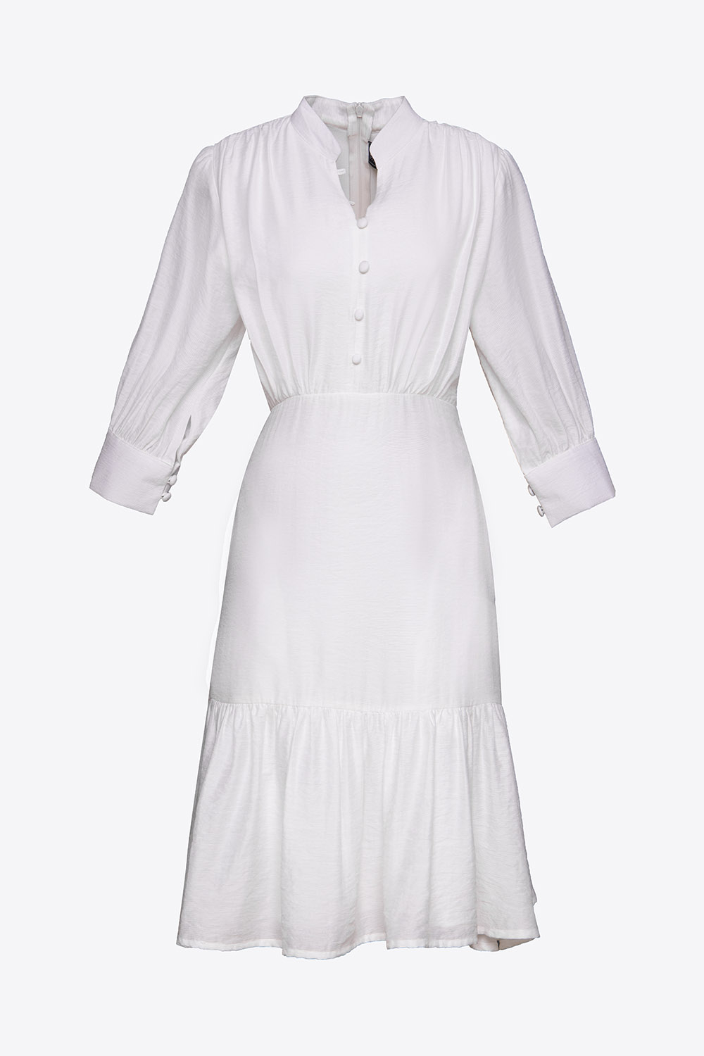 Đầm trắng đuôi cá tay lửng