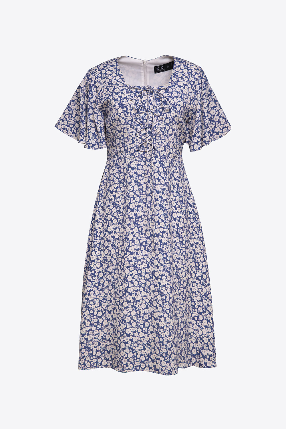 Đầm hoa dáng xòe tay cánh tiên