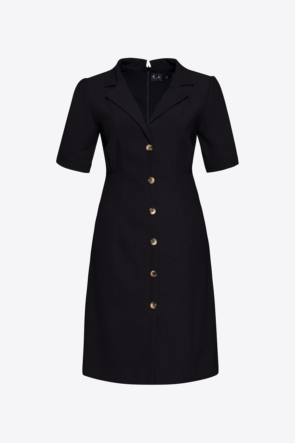 Đầm đen chữ A công sở cổ đan tông 